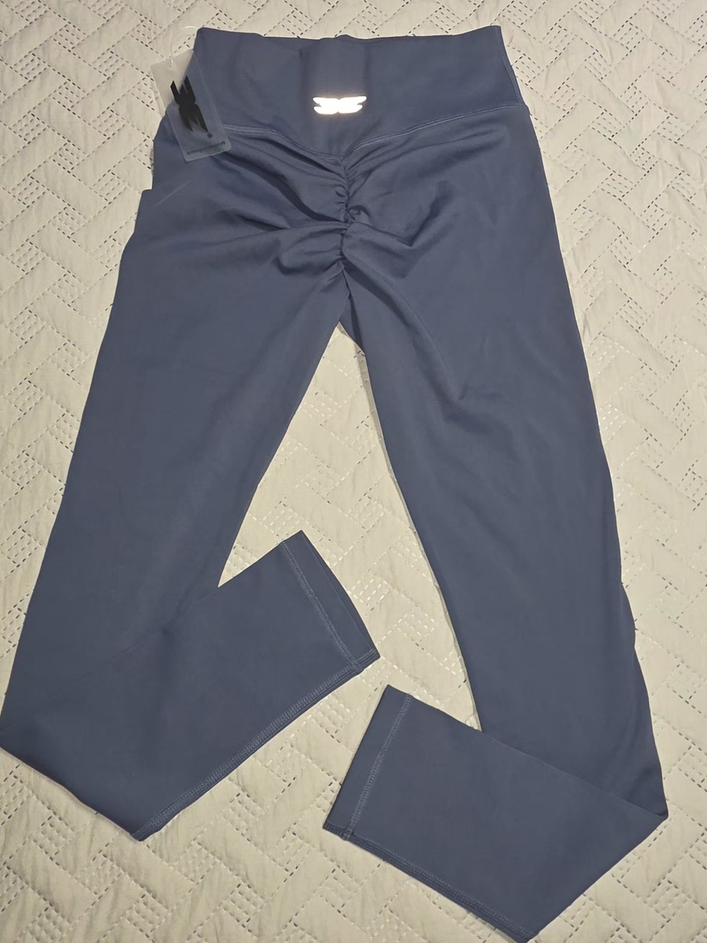 NWT Elite Eleven PerForm Womens Size S Steel Blue Scrunch Leggings